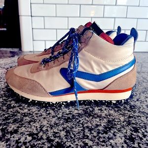 Rag & Bone Retro Hiker Mid Top Sneaker Beige Blue